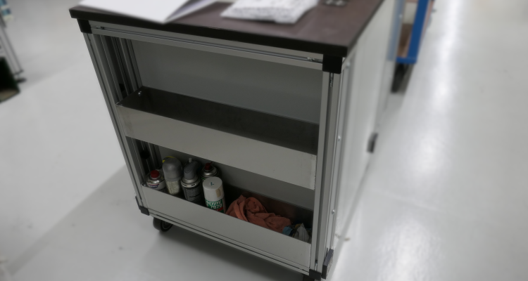 Custom designed workshop trolley