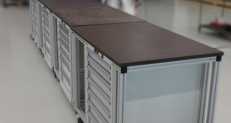 Custom designed workshop trolley